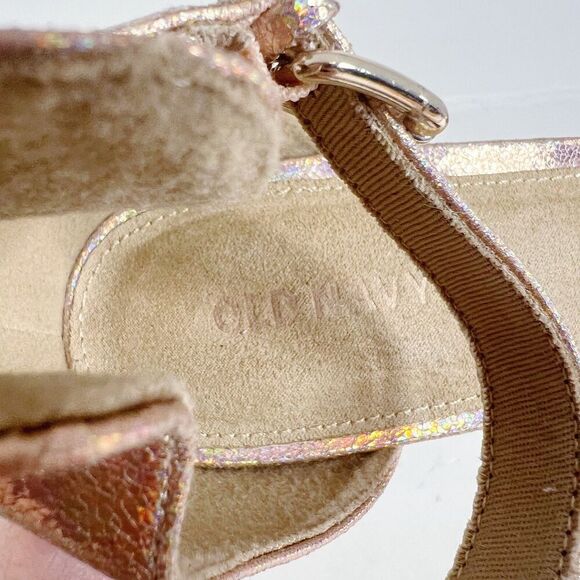 NWOT Old Navy Rose Gold Metallic Block Heel Sandals Pumps Size 9.5 - Picture 5 of 11